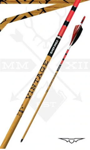 Black Eagle - Vintage Crested Feathered Arrows (6 Pack)