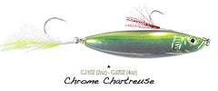 Load image into Gallery viewer, CRASHER JIG - CHROME CHARTREUSE - 4", 2oz