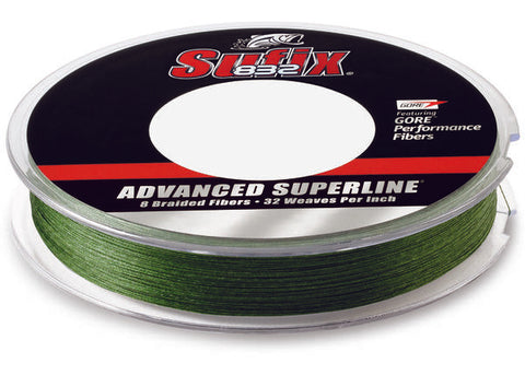 Sufix 832 Advanced Superline® Lo-Vis Green; 150 Yd. Spools
