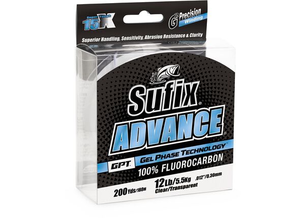 Sufix Advance® Fluorocarbon Clear; 8; 200 Yd. Spools