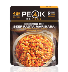 Load image into Gallery viewer, Peak Refuel Pouch - Beef Pasta Marinara - 100% Freeze Dried Meals
