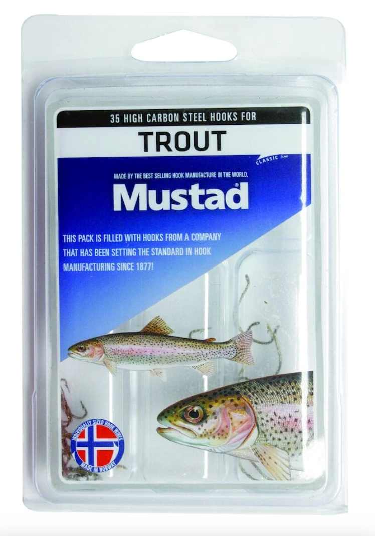 Mustad - TROUT HOOK KIT - 35 High Carbon Steel Trout Hooks