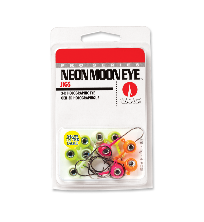 VMC NME Glow Neon Moon Eye Jig Kits; 10 per pk