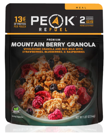 Peak Refuel Pouch - Mountain Berry Granola- 100% Freeze Dried Meals