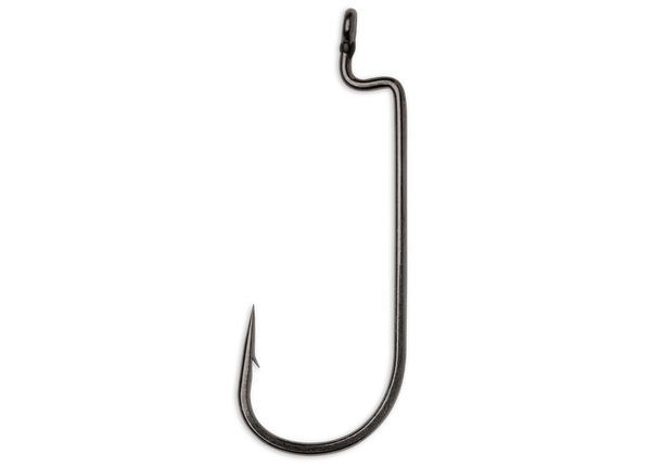 VMC HDWM Heavy Duty Worm 2/0; Black Nickel; 6 per pk